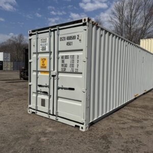 new *high cube shipping/storage container – wind and watertight gray