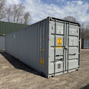 new *high cube shipping/storage container – wind and watertight gray